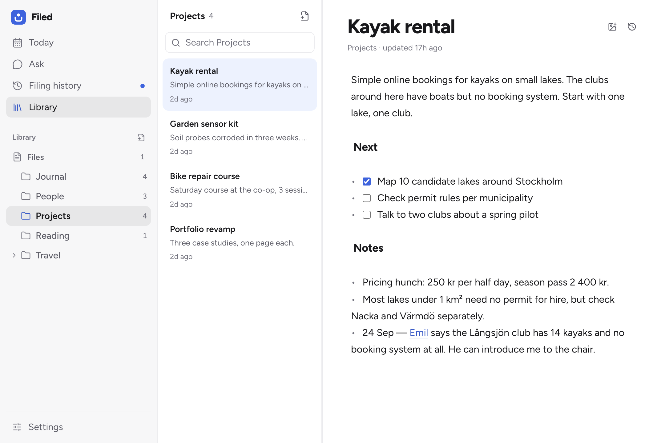 Real notes you can read and edit